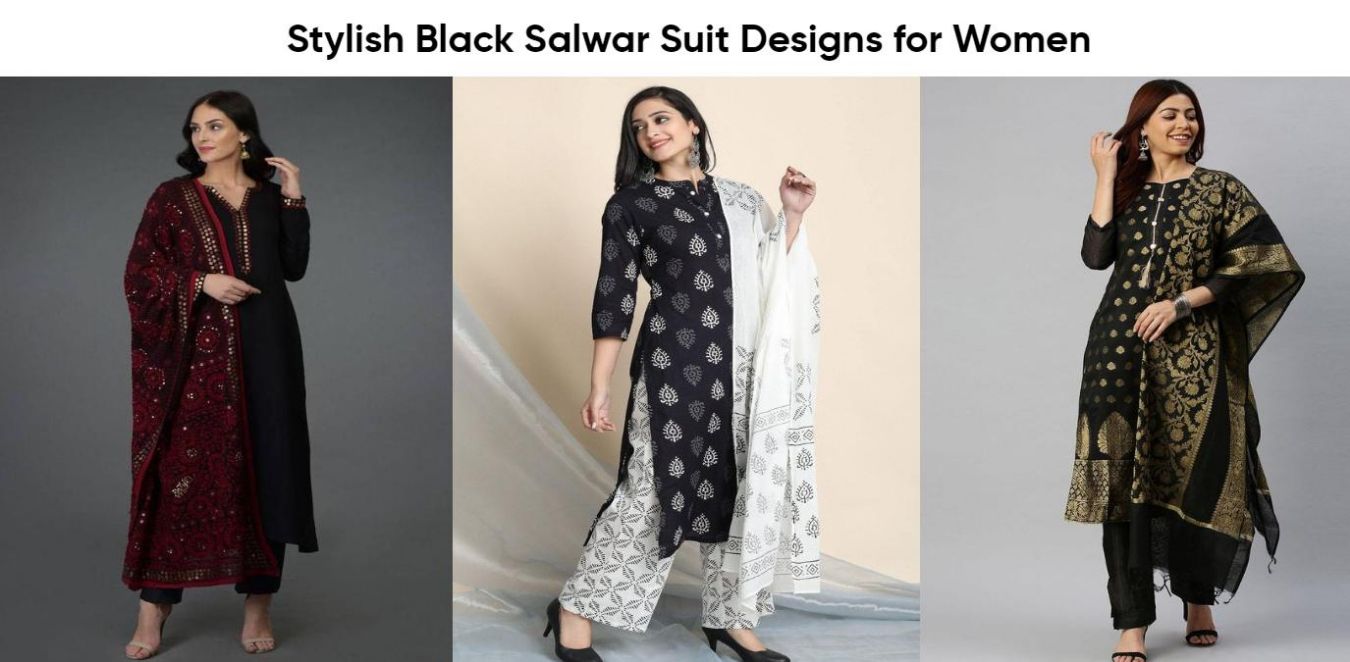 Stylish Black Salwar Suit Designs for Women